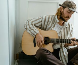 A serene facial expression of a person concentrating during practice.